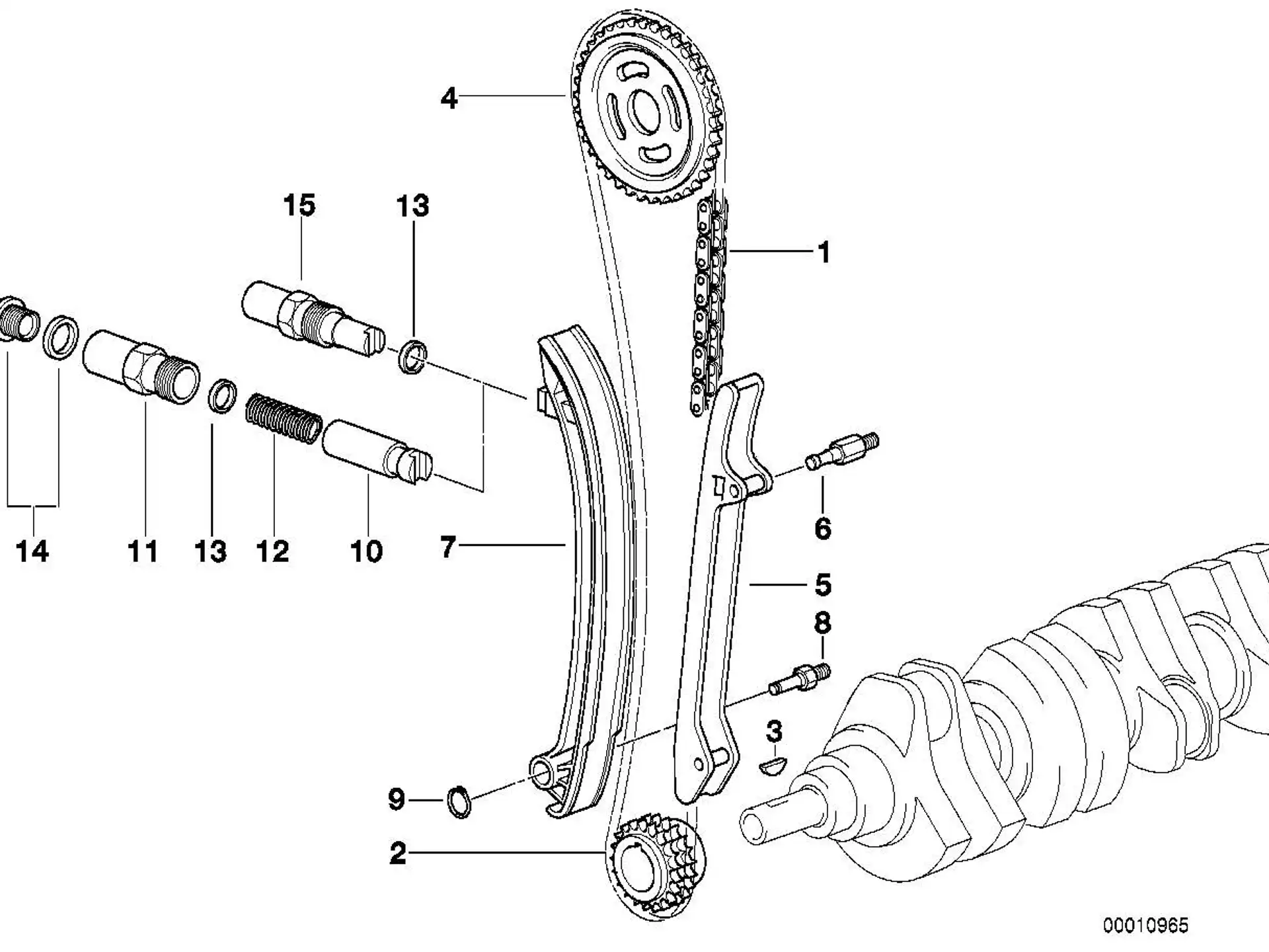 BMW Spannschiene E34 E36 E38 E39 E46 E53 E60 E61 E65 E66 E83 E85 11311703717