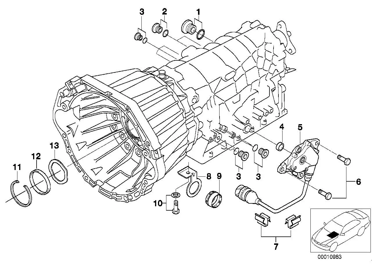 BMW Positionsschalter E38 E39 E53 24107512755