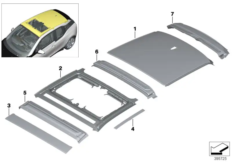 BMW Dachaussenhaut I01 51137412389