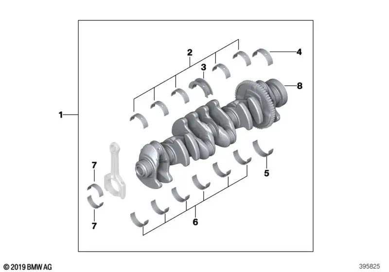 BMW Kurbelwelle ohne Lagerschalen E60 E61 E63 E64 E65 E66 E81 E82