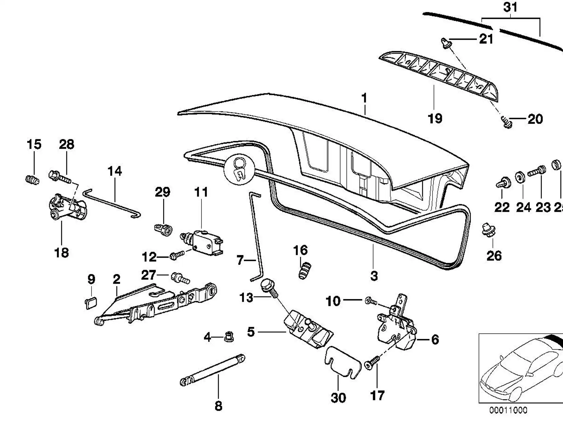 BMW Anschlagpuffer mit Auswerfer E36 E38 E85 E86 51248187291