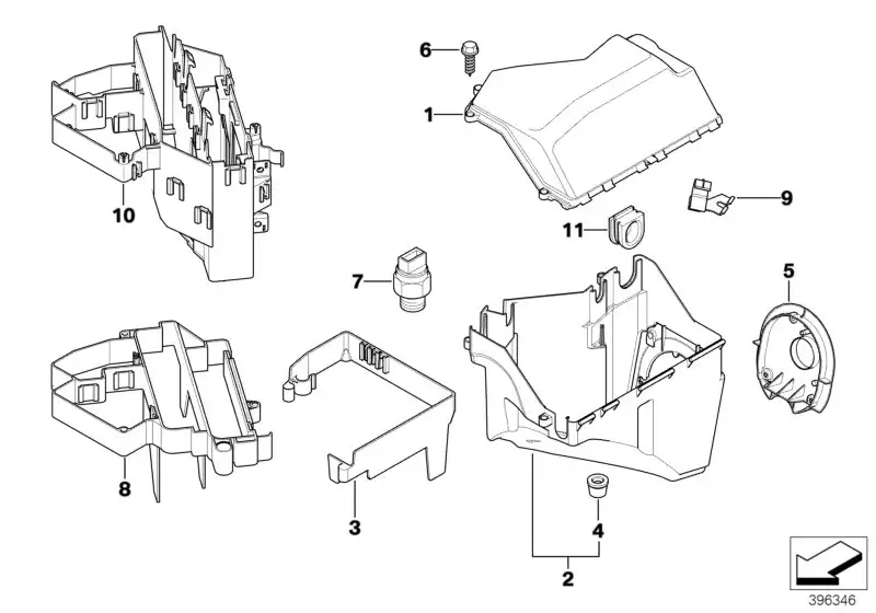 BMW Deckel Electronic-Box 12901436443 - Bildposition 01