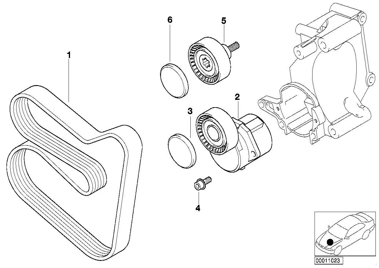 BMW Keilrippenriemen E46 11287636371 - 3er E46