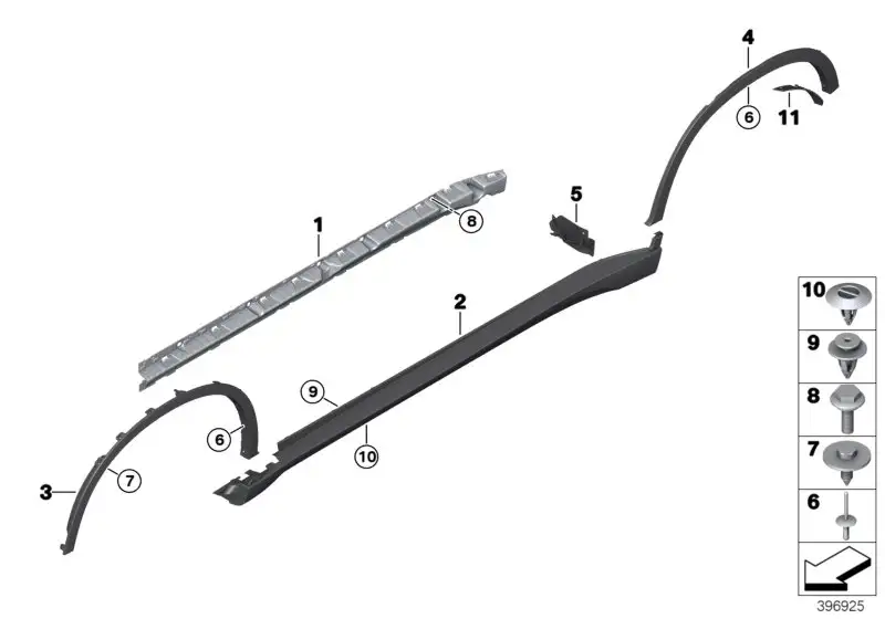 BMW Flap hinten rechts 51127397404 - Bildposition 11