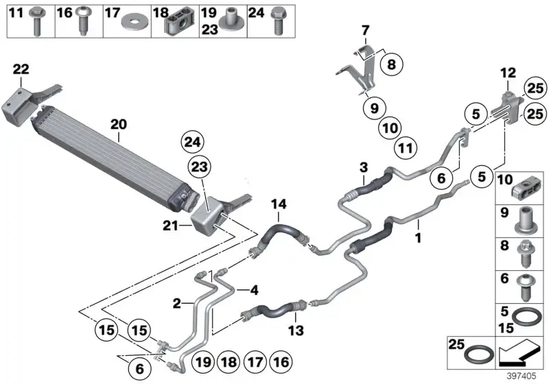 BMW Halter Ölkühler 17217980106