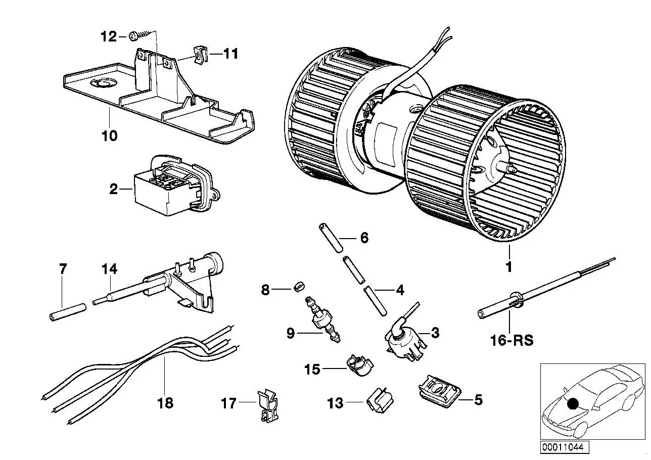 BMW Gebläse E32 E34 64111388175