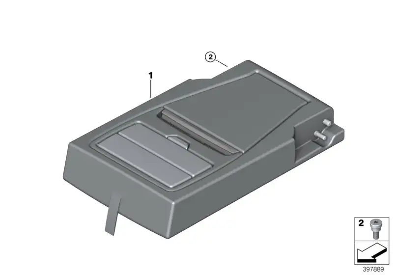 BMW Mittelarmlehne Leder F45 F48 52207411129