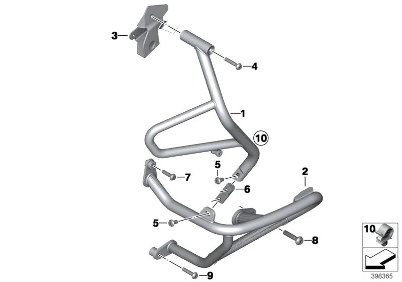BMW Halter Tankschutz rechts K51 46638538038
