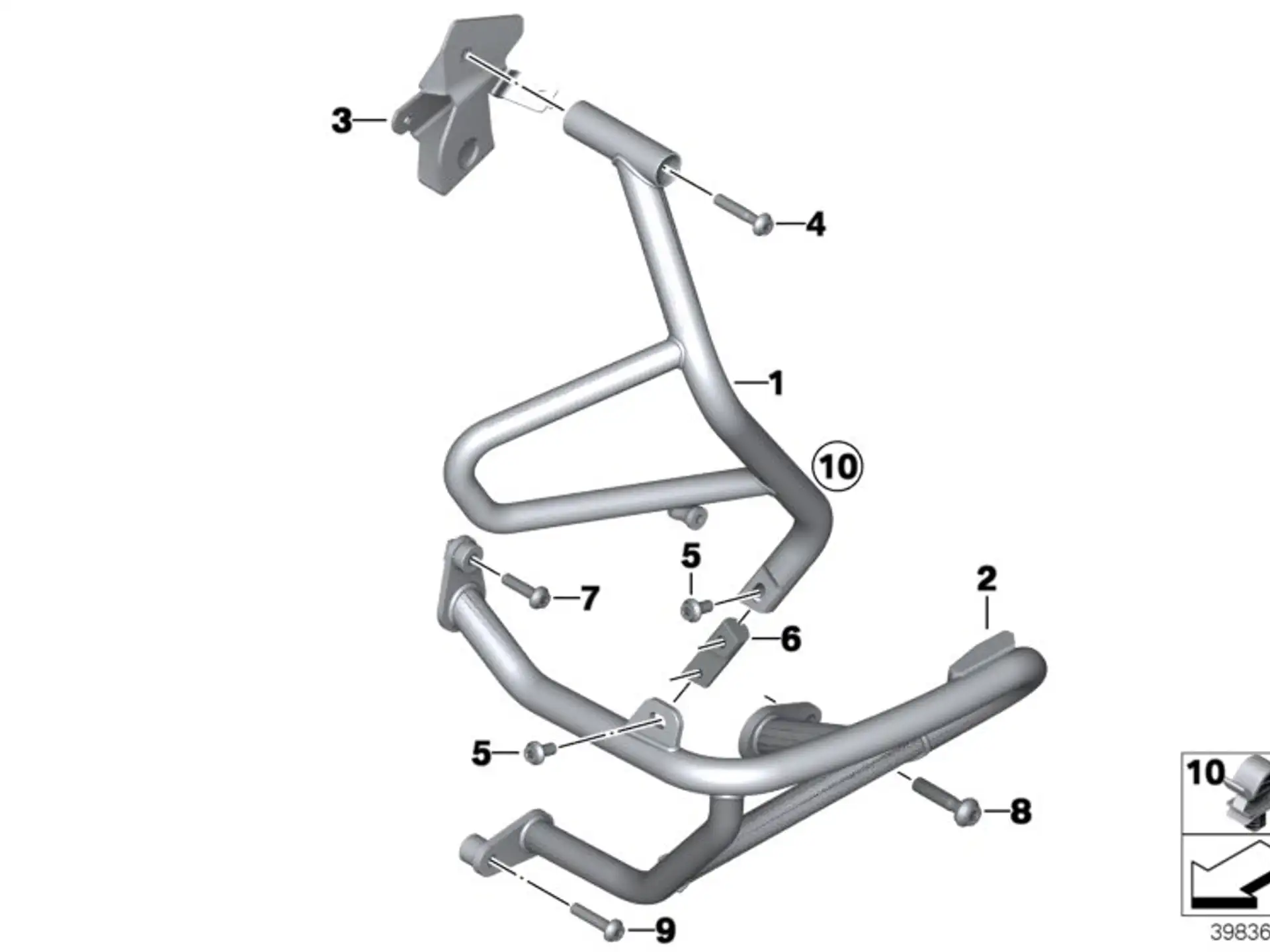 BMW Halter Tankschutz rechts K51 46638538038