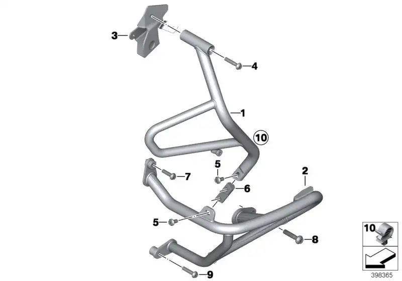 BMW Halter Tankschutz rechts K51 46638538038 - Bildposition 03