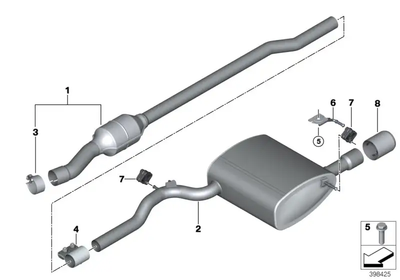 BMW Nachschalldämpfer 18308577205 - Bildposition 02