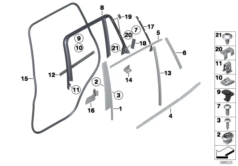 BMW Linsenschraube gewindefurchend F15 F16 F25 F26 F85 F86 071492