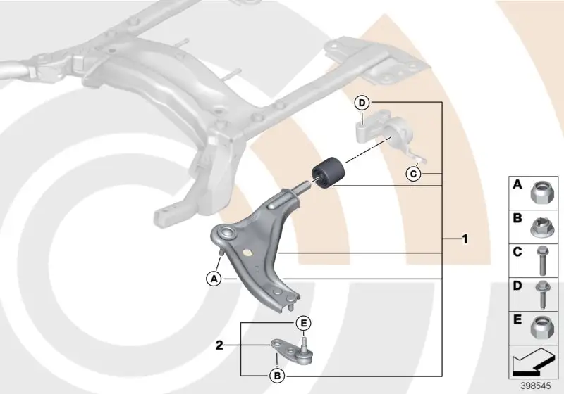 BMW Reparatursatz Querlenker links R55 R56 R57 R58 R59 3112236122