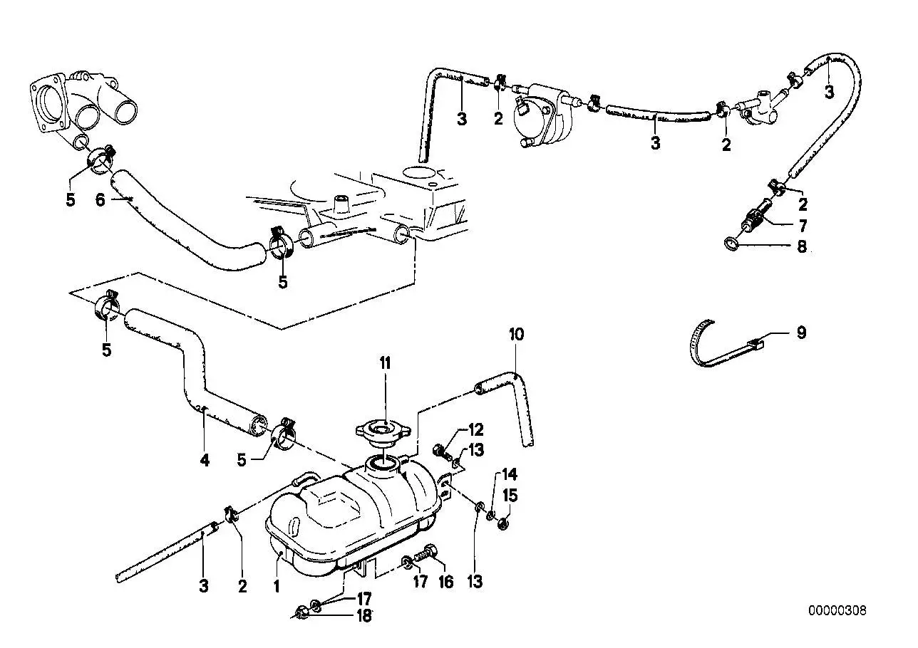 BMW Schlauch E12 E23 E24 11531266478