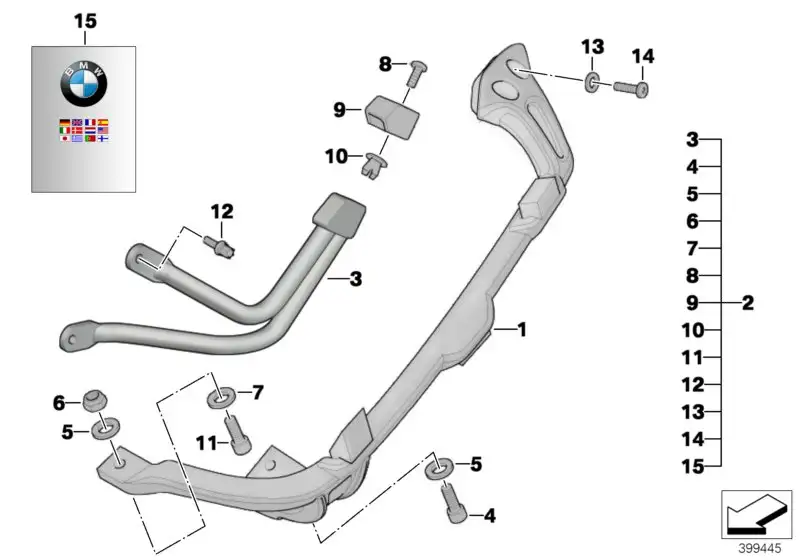 BMW Einbauanleitung Kofferhalter 01297682333 - Bildposition 15