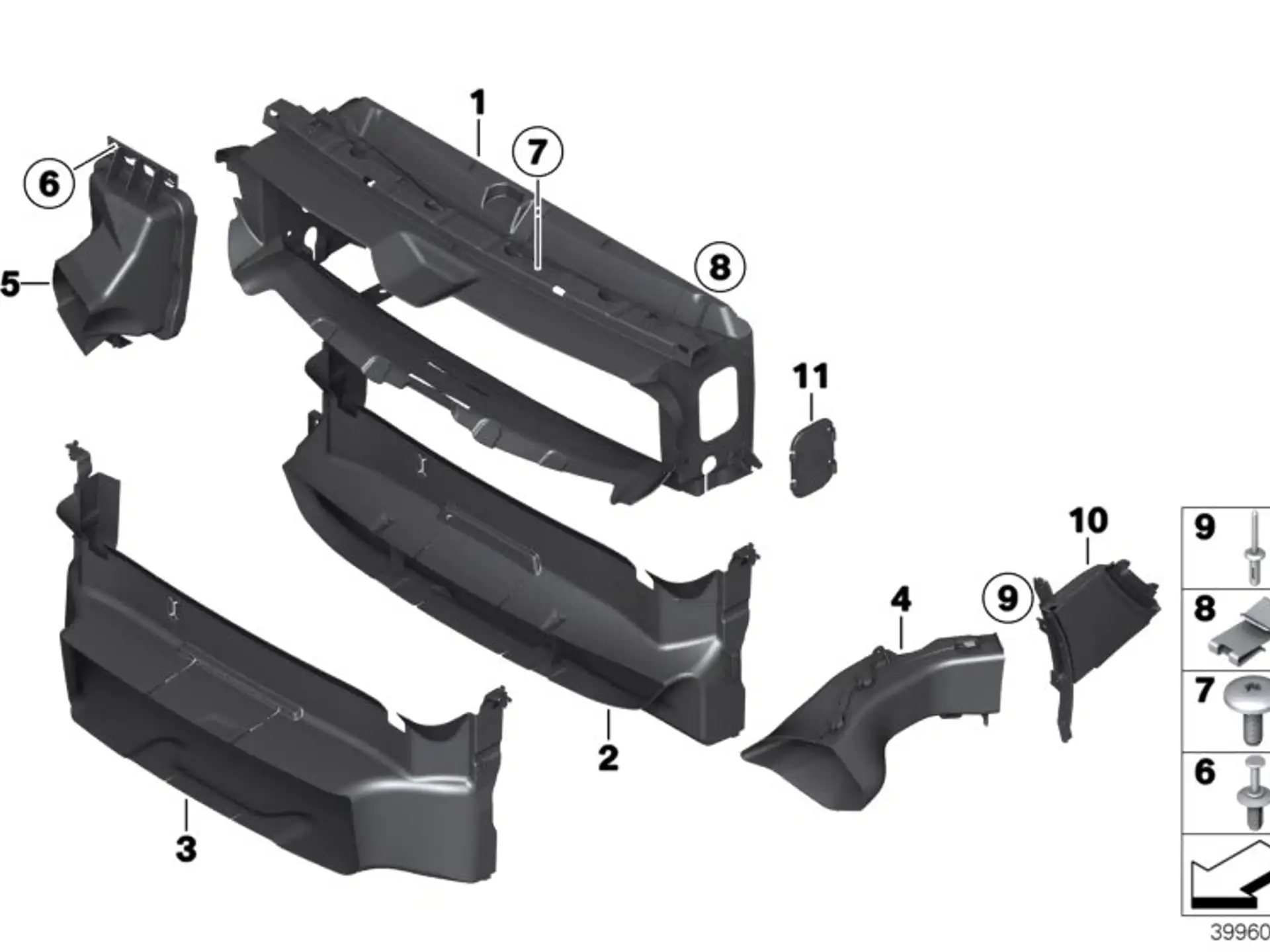 BMW Luftführung Wasserkühler F34 51747294902