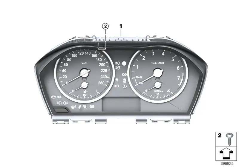 BMW Instrumentenkombination 62105A03E60 - Bildposition 01