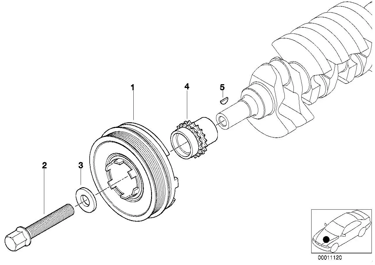 BMW Sechskantschraube E36 E39 E46 11232248268 - Bildposition 02
