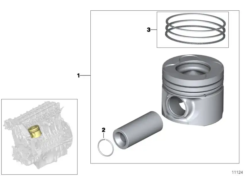 BMW Mahle Kolben E60 E61 E63 E64 E70 E71 E83 E90 E91 E92 11257799
