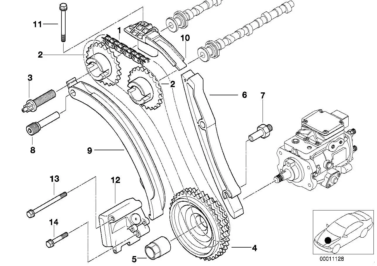 BMW Steuerkette E38 E39 E46 E53 11312248728
