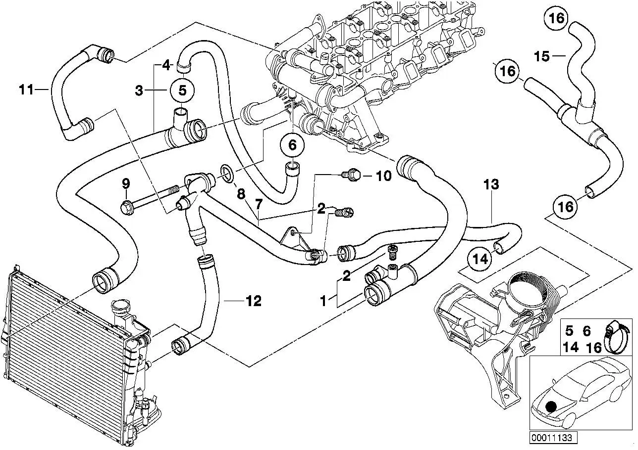 BMW Rücklaufrohr E39 E46 11532247154 - 3er E46, 5er E39