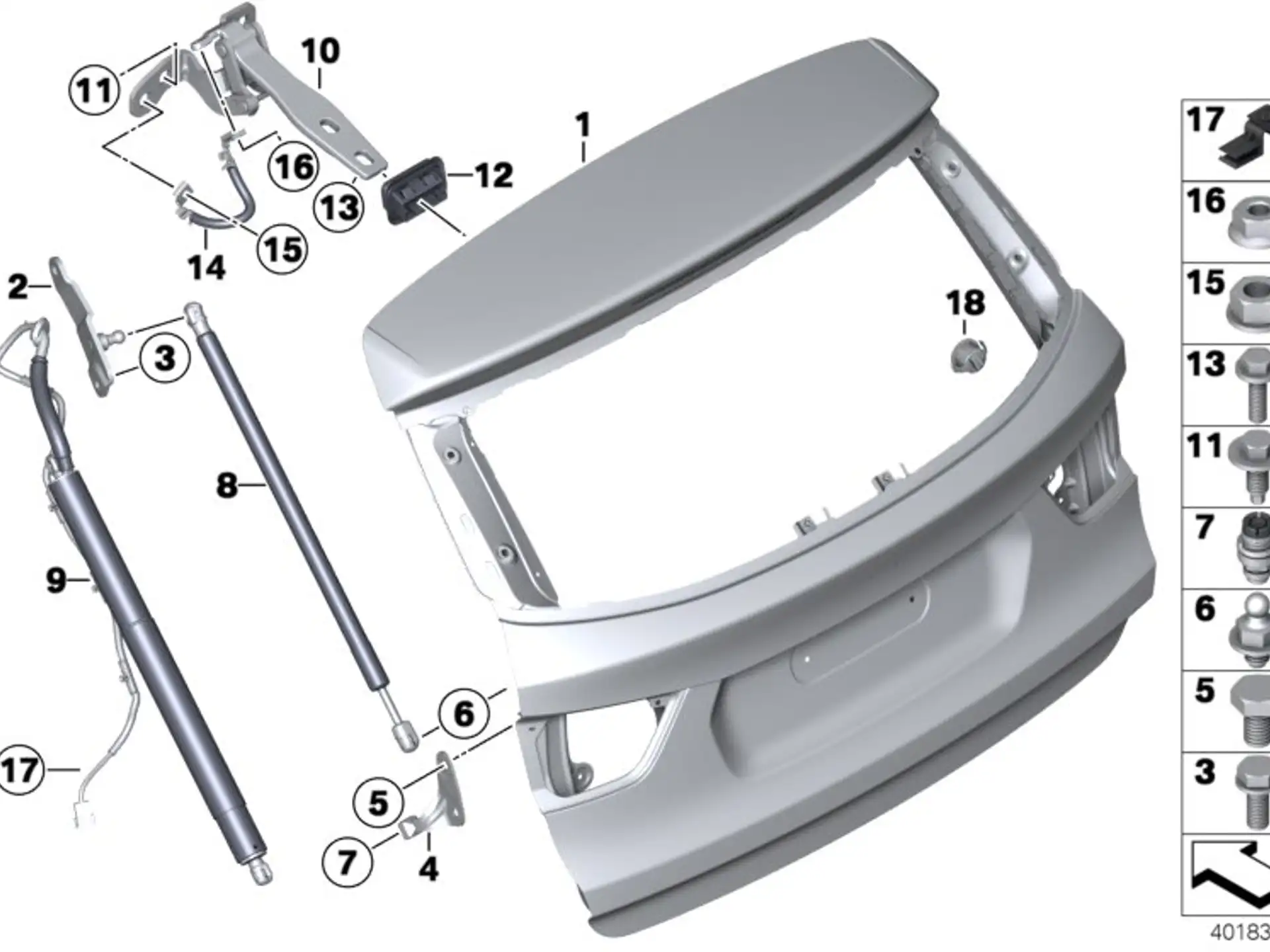 BMW Masseband Scharnier Heckklappe F25 51247273679