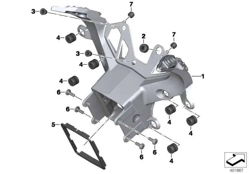 BMW Frontträger K42 K46 46637715899