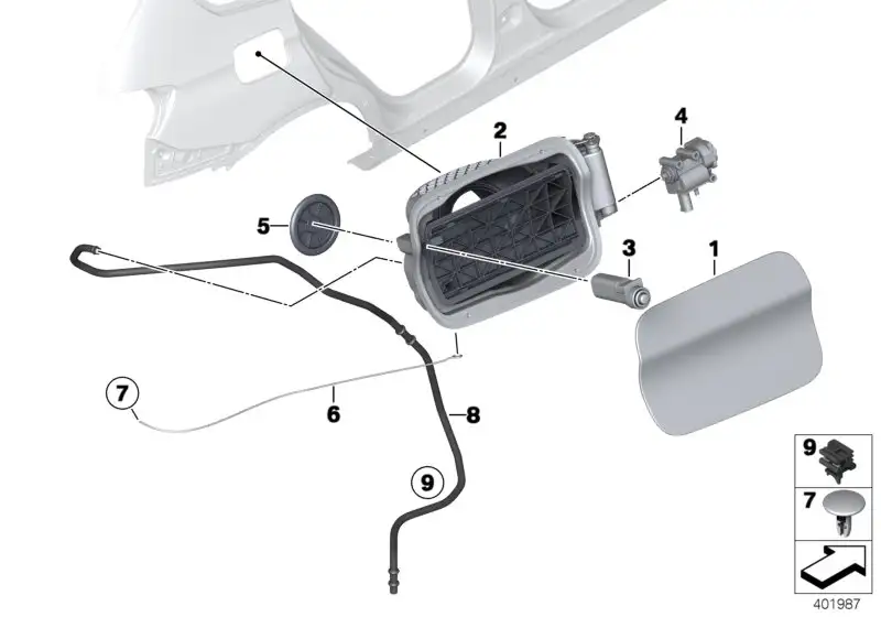 BMW Einfüllklappe F25 51177270821 - Bildposition 01