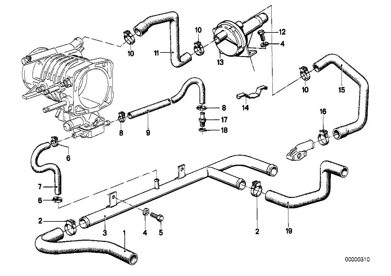 BMW Schlauch E12 E23 E24 11611271603 - Bildposition 11