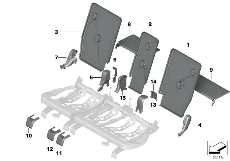 BMW Spaltabdeckung rechts F45 F48 52207384726