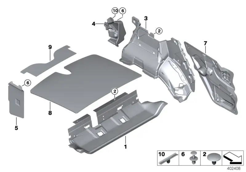 BMW Schallisolierung Radhaus hinten links E70 F15 F85 51487461597
