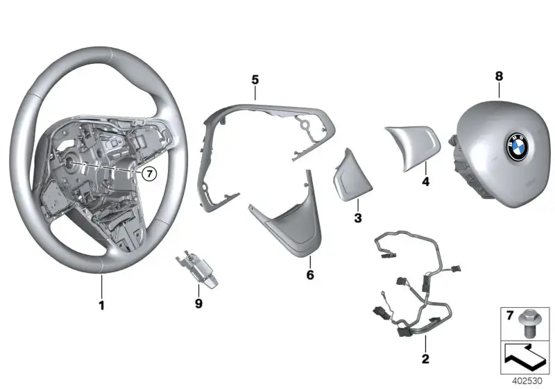 BMW Sportlenkrad Leder 32306860359 - Bildposition 01