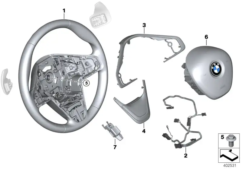 BMW Verbindungsleitung Lenkrad F39 F45 F46 F48 32306871213 - Bild
