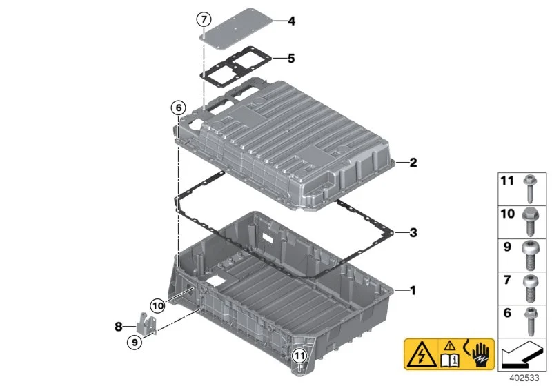 BMW Dichtung Hochvolt-Batterie F15 61278614090