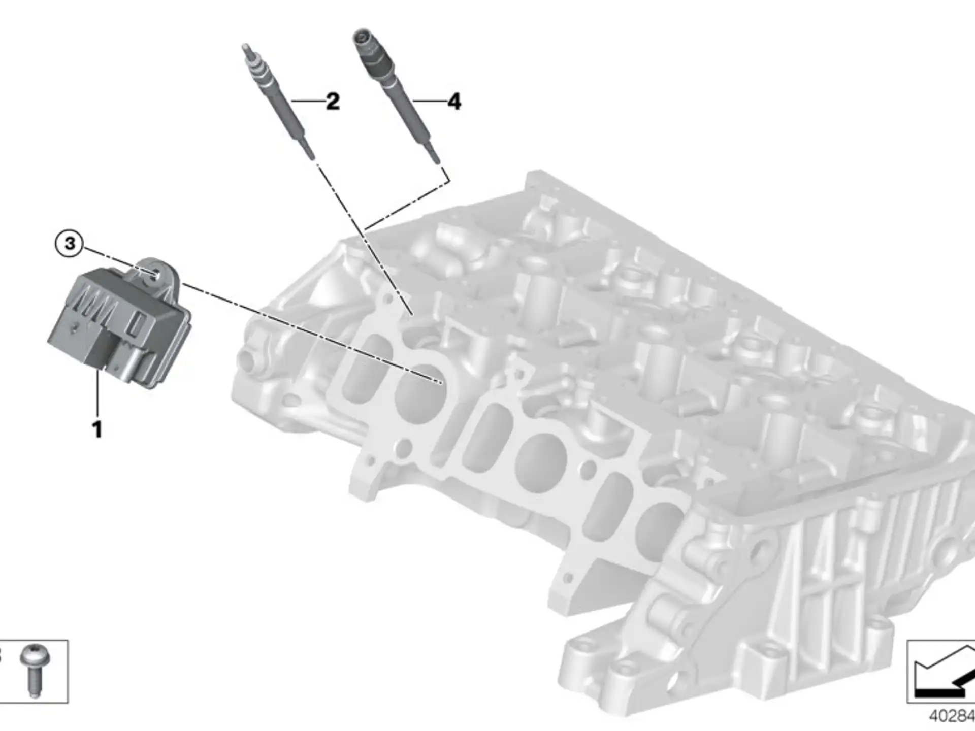 BMW Glühstift mit Brennraumdrucksensor F20 F21 F45 F46 F48 F54 F60 12232361832