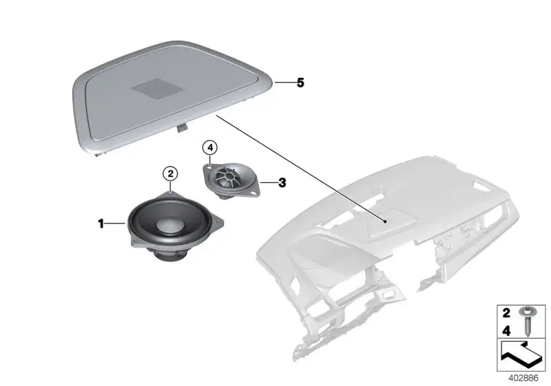 BMW Mitteltonlautsprecher Stereo F10 F11 F39 F45 F46 F48 65138715