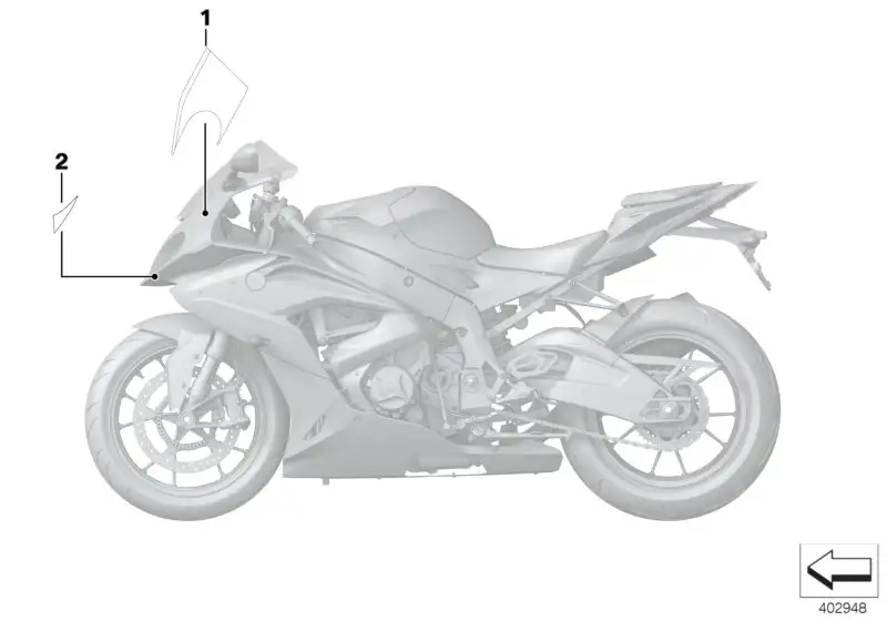 BMW Aufkleber Verkleidungsoberteil rechts K46 51148556432