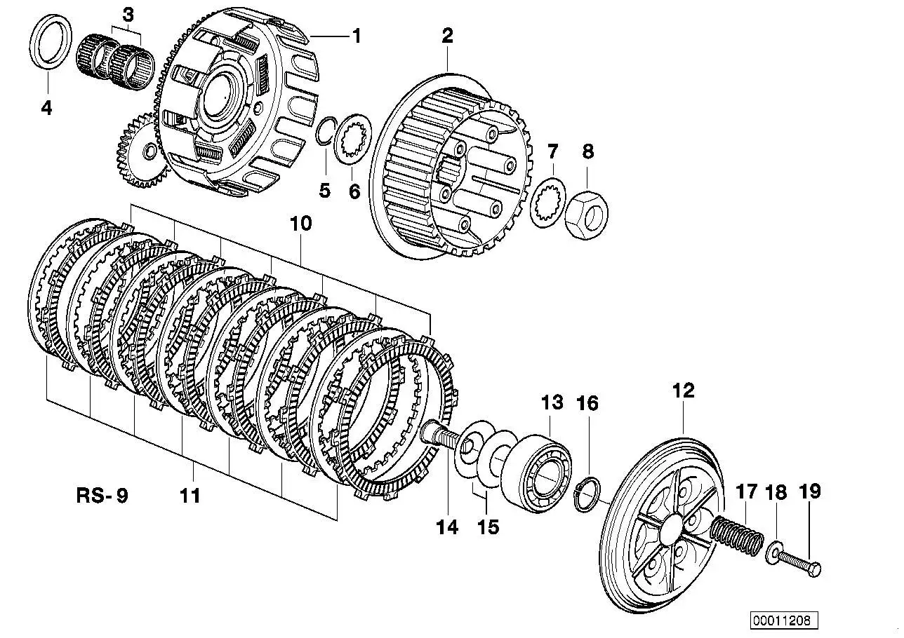 BMW Satz Belaglamellen / Federn 21212343464