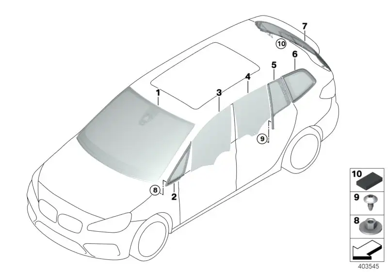 BMW Frontscheibe 51317328689 - Bildposition 01