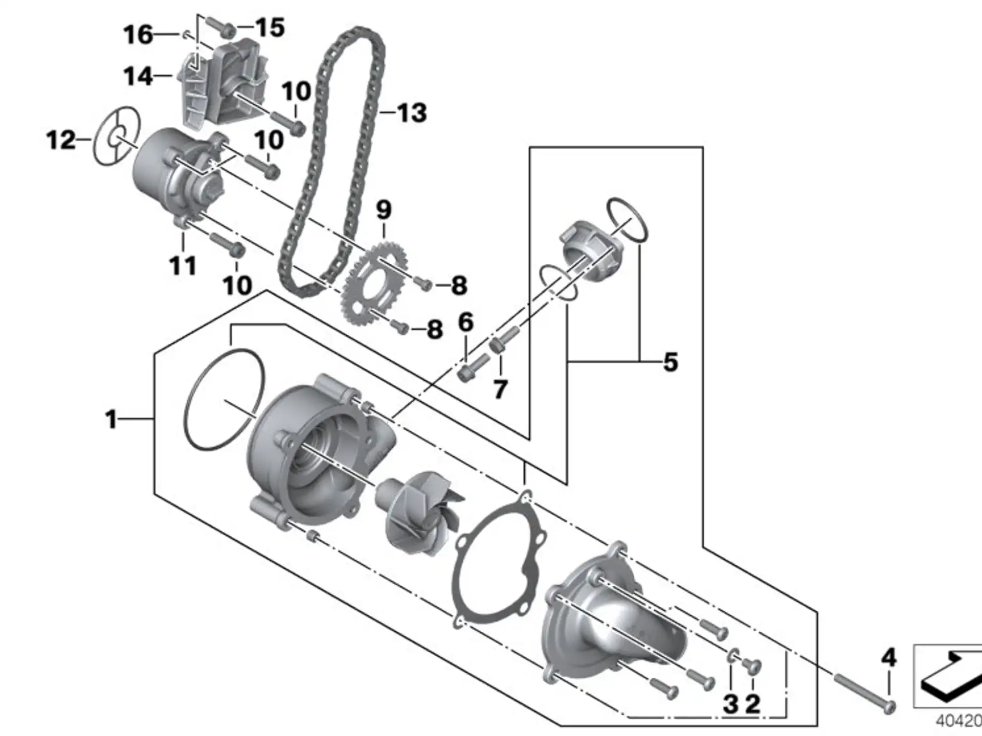 BMW Kühlmittelpumpe K42 K46 K47 K49 11518545699