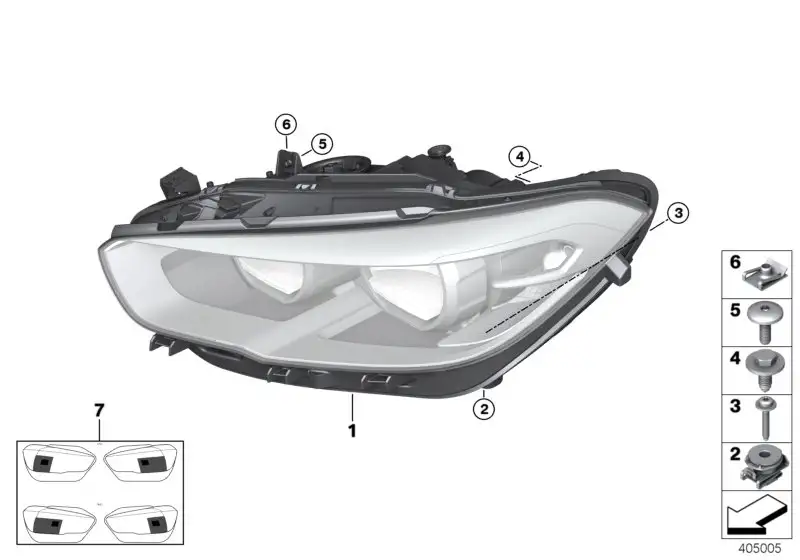 BMW Scheinwerfer LED AHL links F20 F21 63118492459
