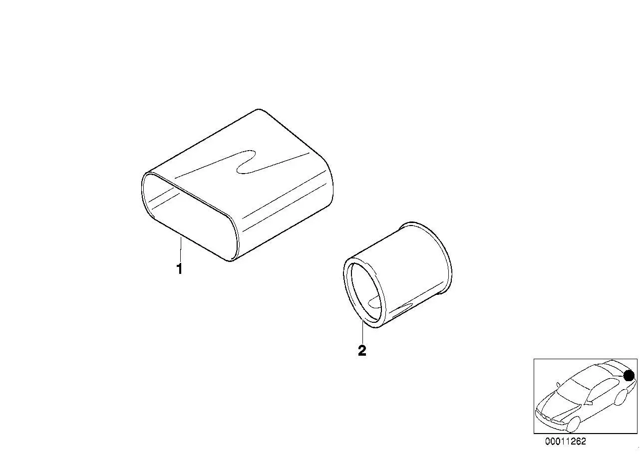 BMW Endrohrblende Chrom 82129405003