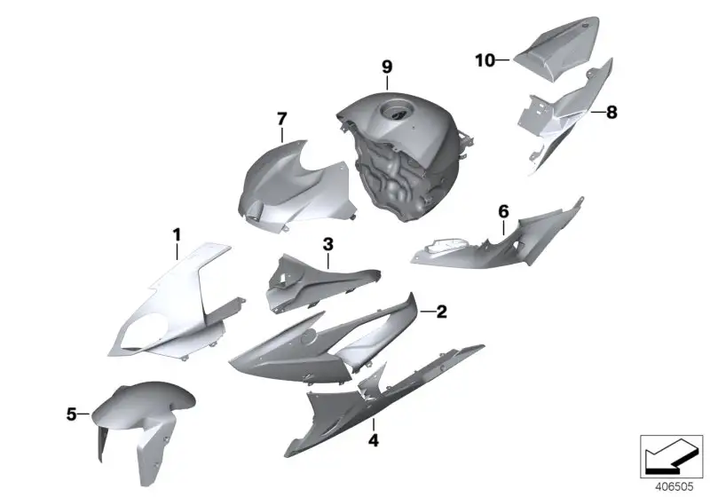 BMW Seitenverkleidung oben rechts K46 46638560126