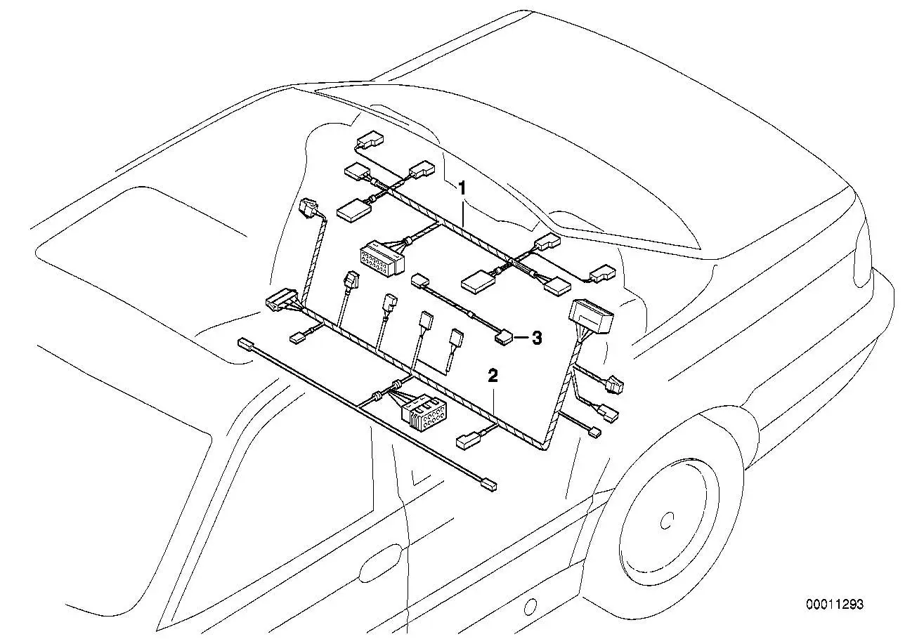 BMW Kabelsatz Sitzheizung/Kopfstütze Hi. E38 61128370797
