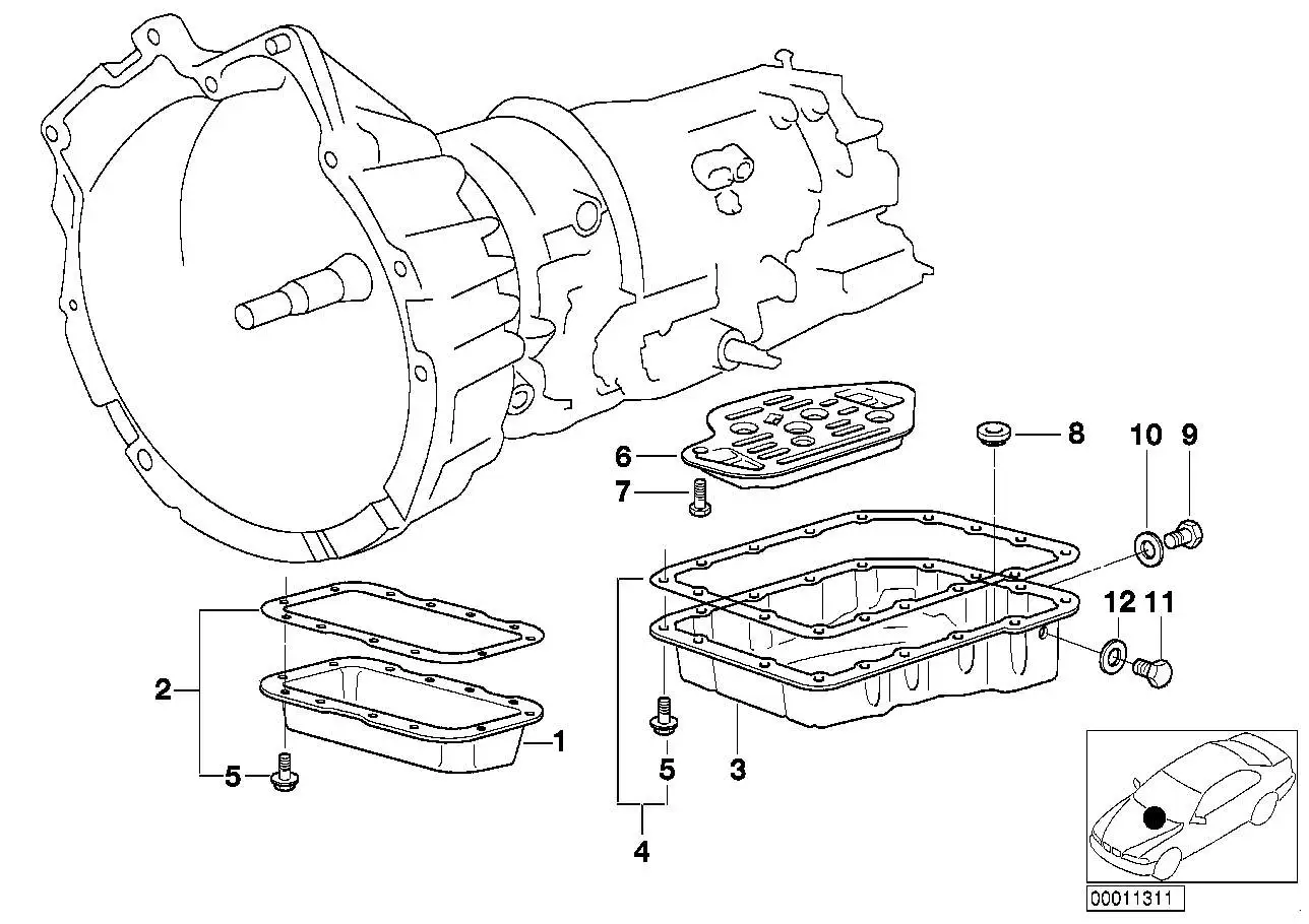 BMW Dichtung asbestfrei E34 E36 E46 24112468332 - Bildposition 04
