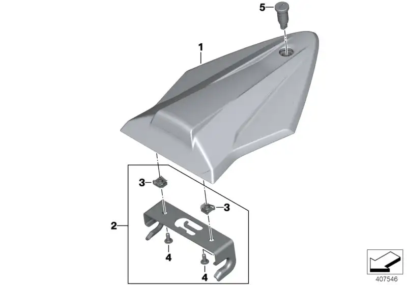 BMW Höckerabdeckung K46 K47 77318556218 - Bildposition 01
