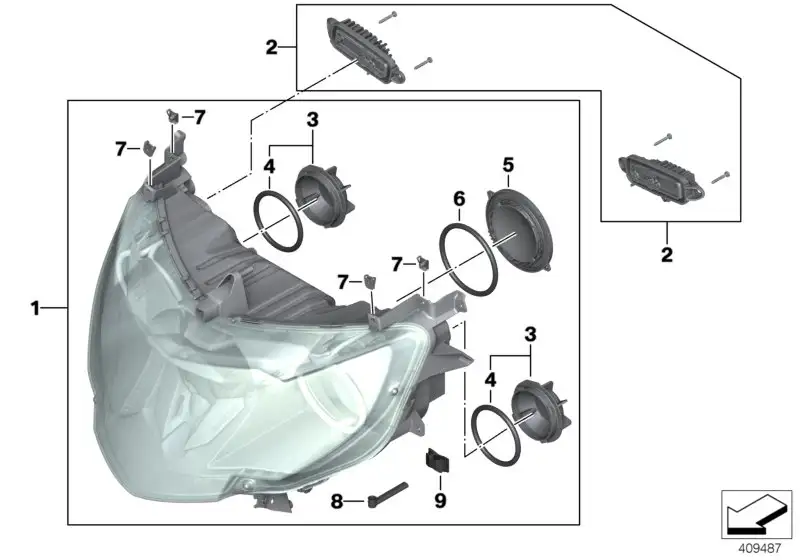 BMW Aktiv Xenon-Scheinwerfer K48 K61 63128554171
