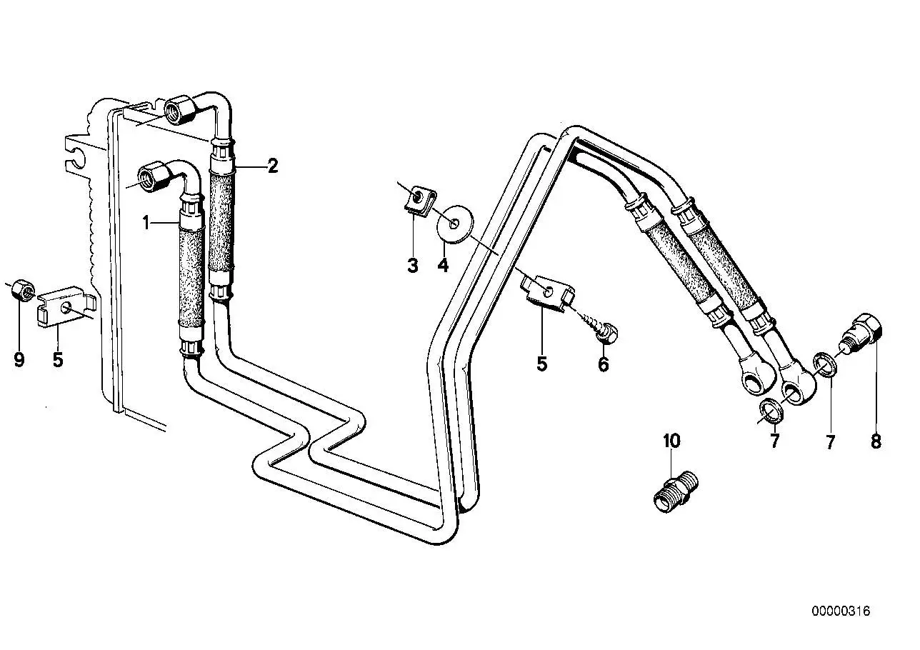 BMW Ölkühlerleitung E23 17221177681
