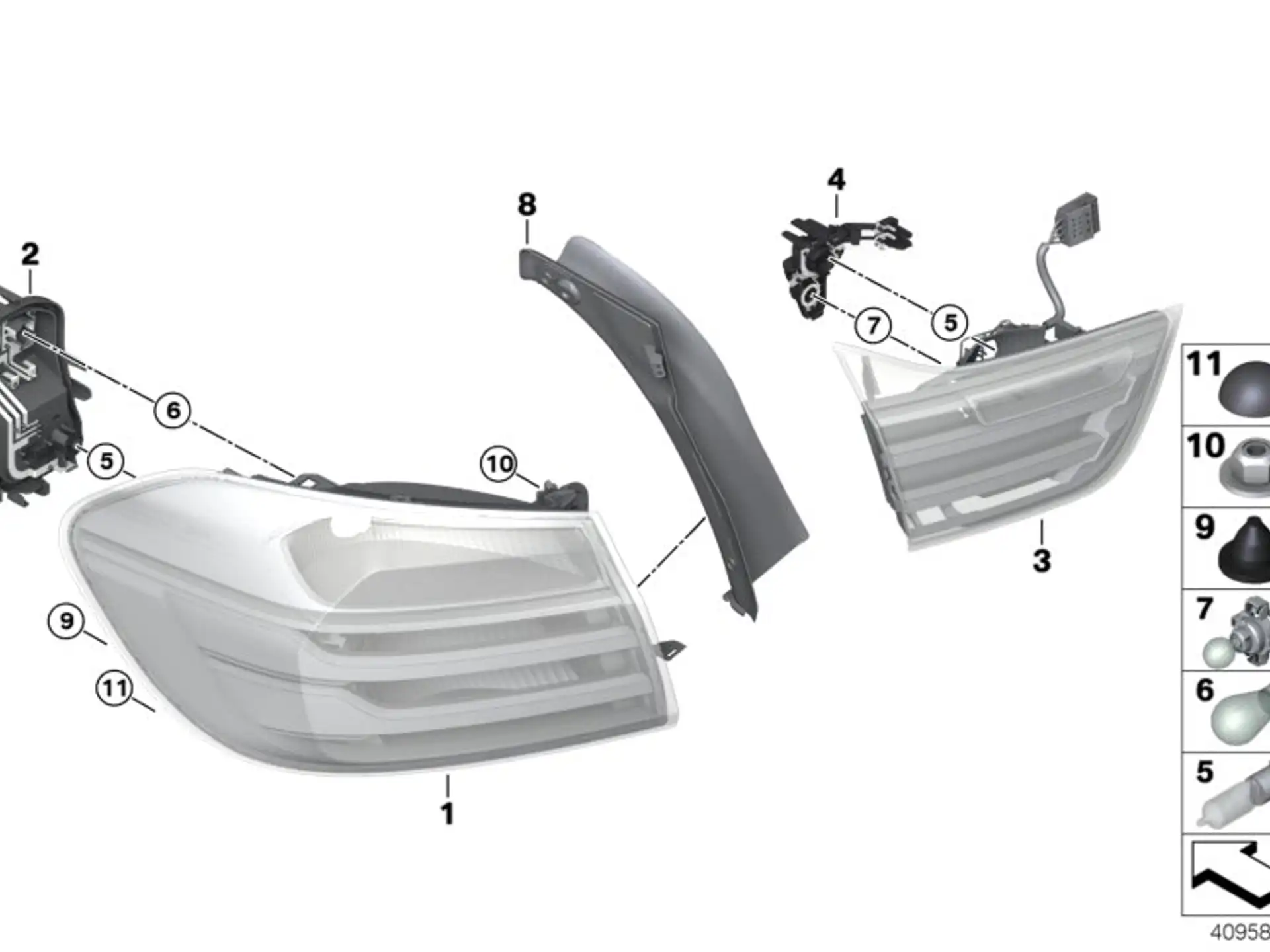 BMW Lampenträger Heckleuchte Seitenwand li F32 F33 F36 F82 63217366065