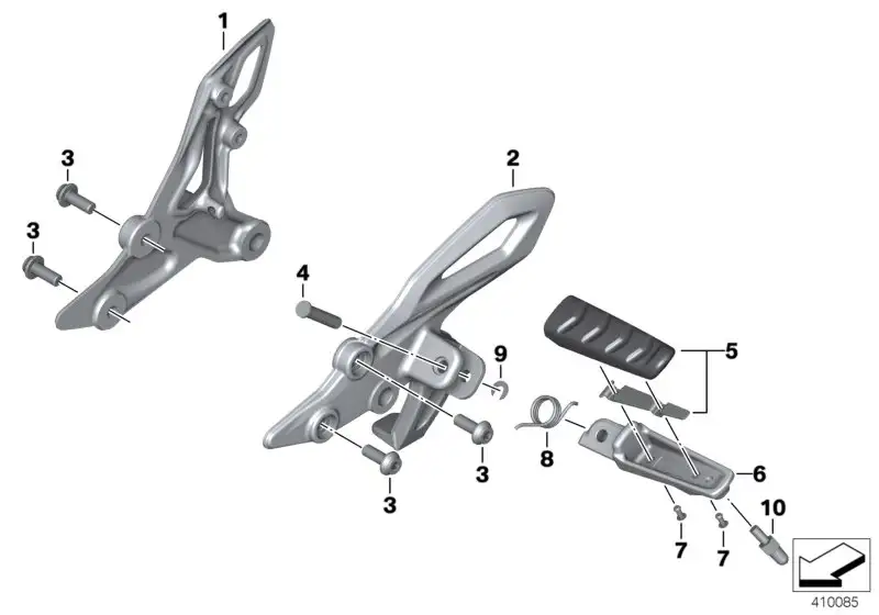 BMW Fussrastengummi ohne Halteblech K21 K27 K28 K29 K53 K54 K71 K